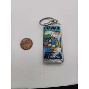Vintage Keychain Key Fob Hawaii 1987